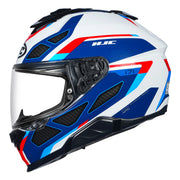 HJCI71 Zest white red helmet front and side view