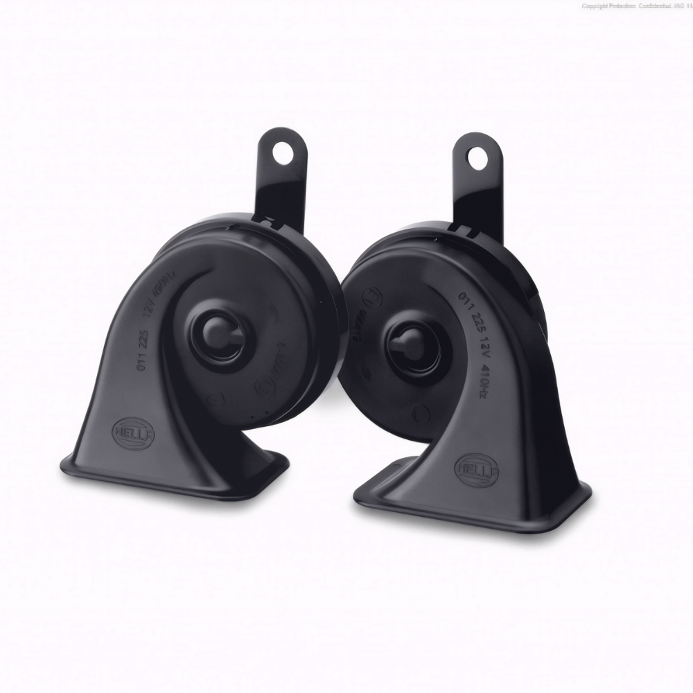 Hella Midnight Black Twin Tone Horn Set