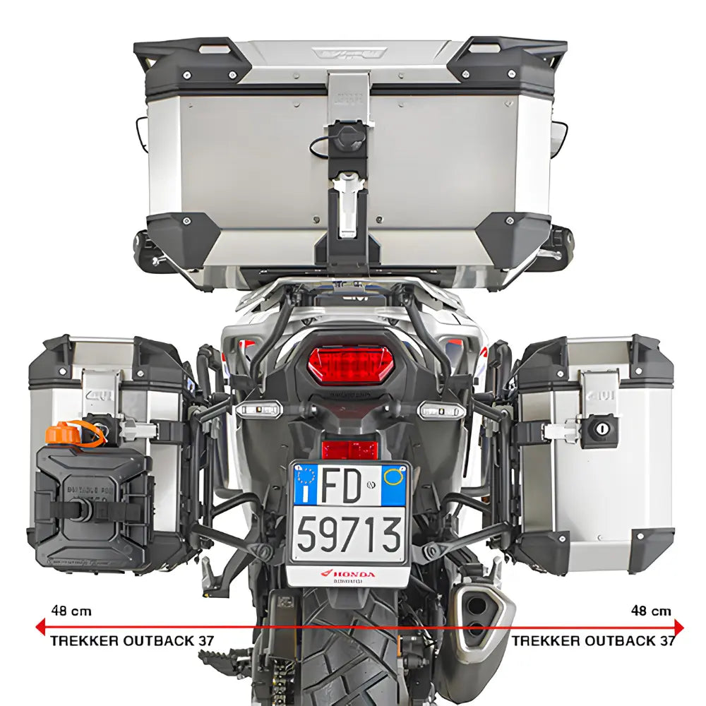 GIVI PLO1201CAM PL ONE-FIT 18 mm motorcycle side-case holder for Trekker Outback and Canyon luggage – 6KIOM (6K)