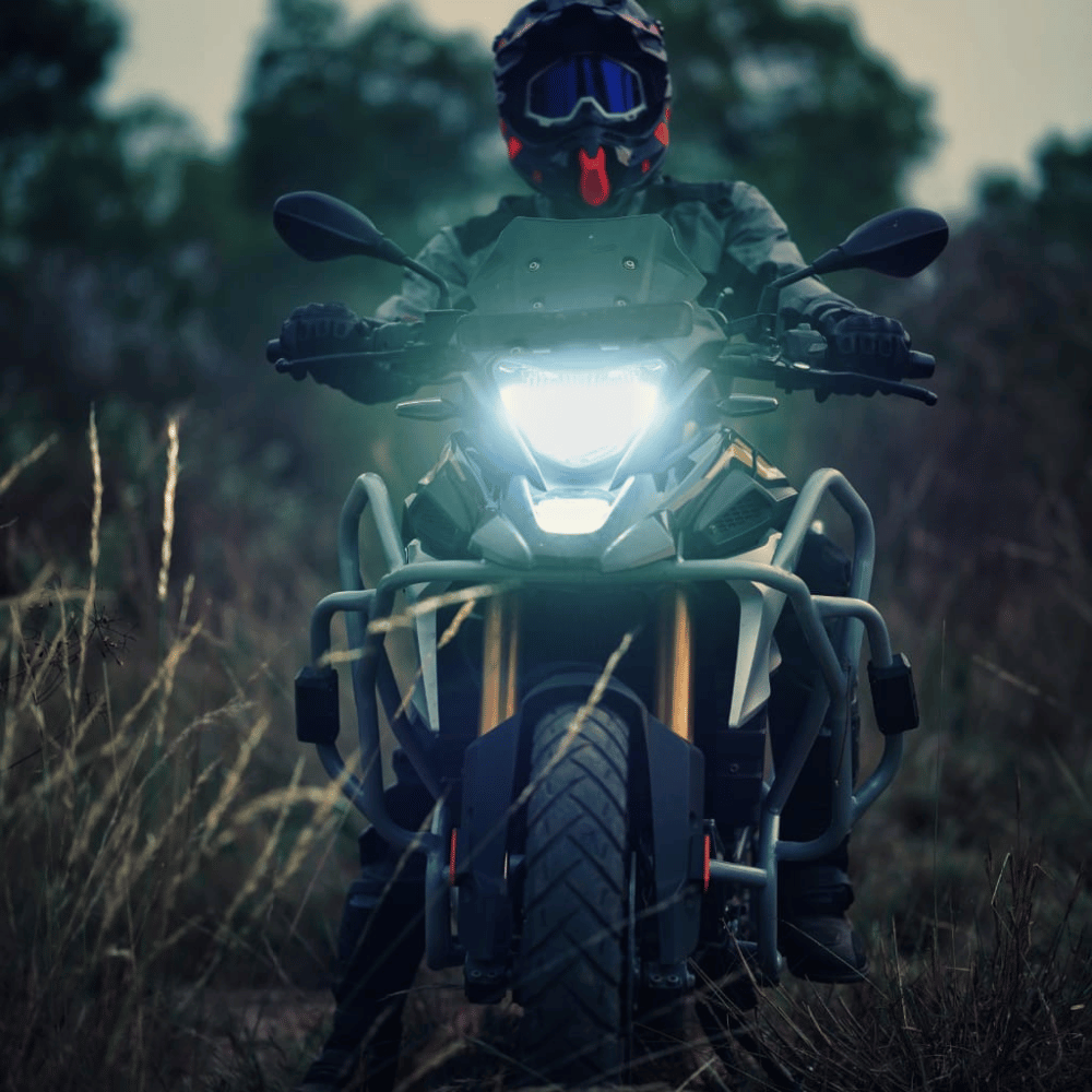 Heavy-duty silver crash guard for BMW G 310 GS