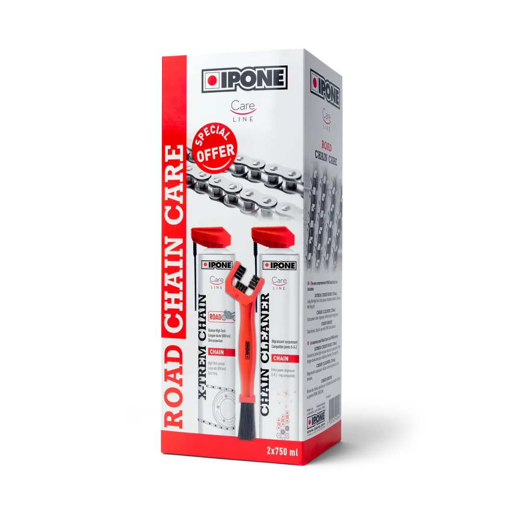 IPONE Road Chain Pack with chain grease, chain cleaner and chain brush