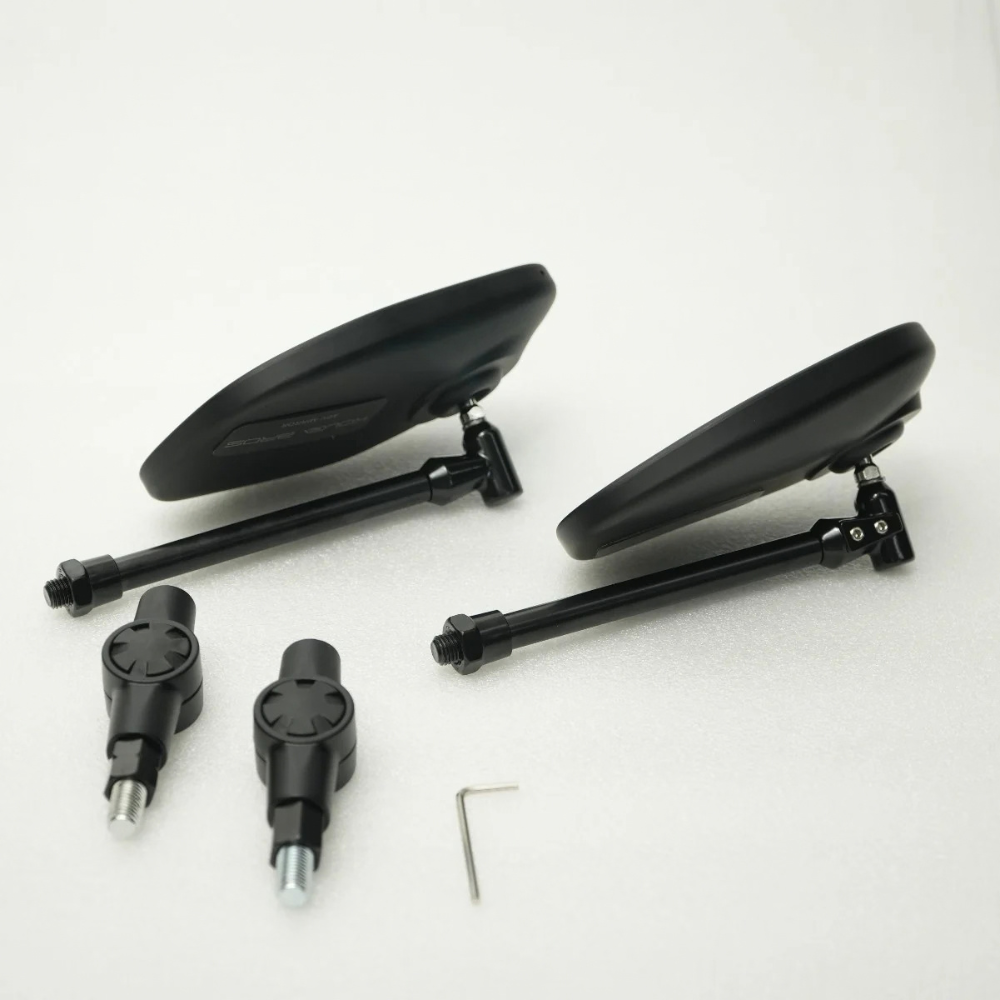 Kolga Bros ADV Mirror angle adjustment using the folding knob