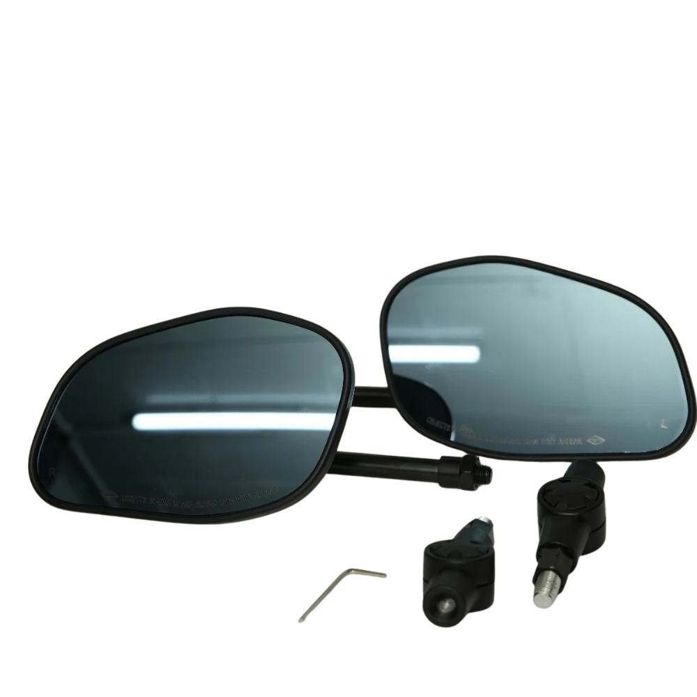 Kolga Bros ADV Mirror folded flat for off-road trail riding