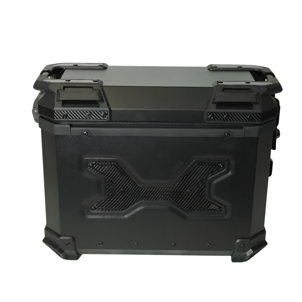 Kolga Bros Carbon Moto side cases (panniers) mounted on a motorcycle