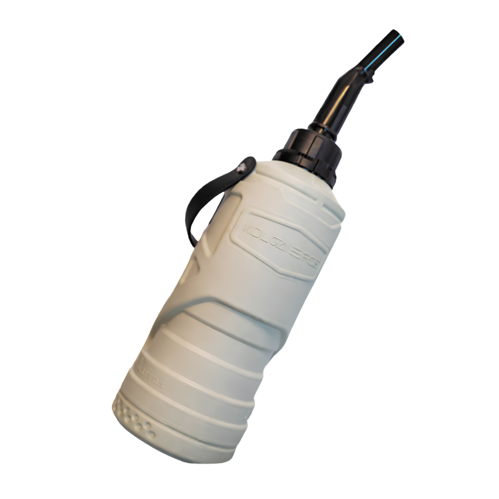 KOLGA BROS RESERVE-X 1.8L fuel bottle showing its compact design for carrying extra fuel