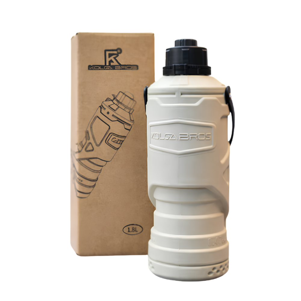 KOLGA BROS RESERVE-X 1.8L fuel bottle designed for motorcycle touring and adventure rides