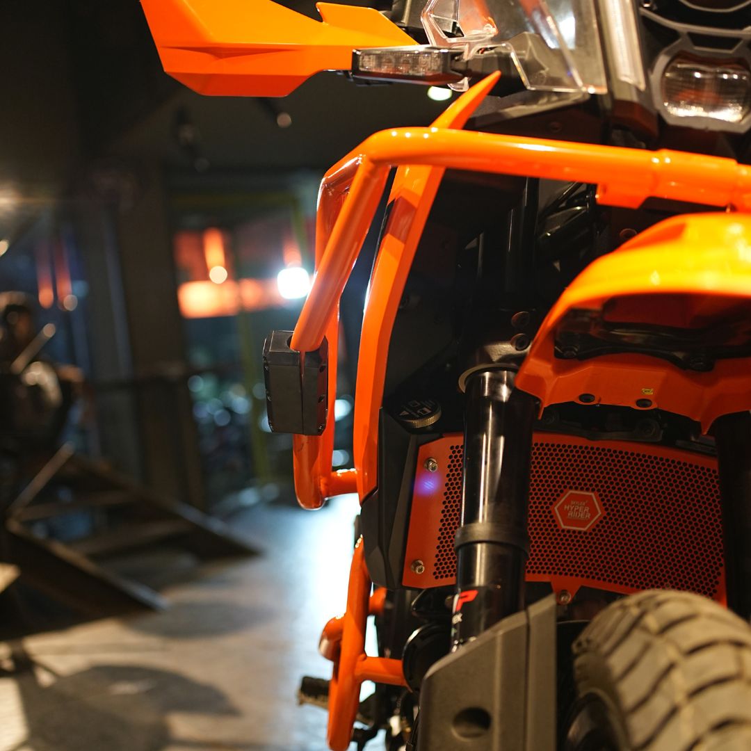 KTM X-ADV crash guard designed for off-road and on-road safety