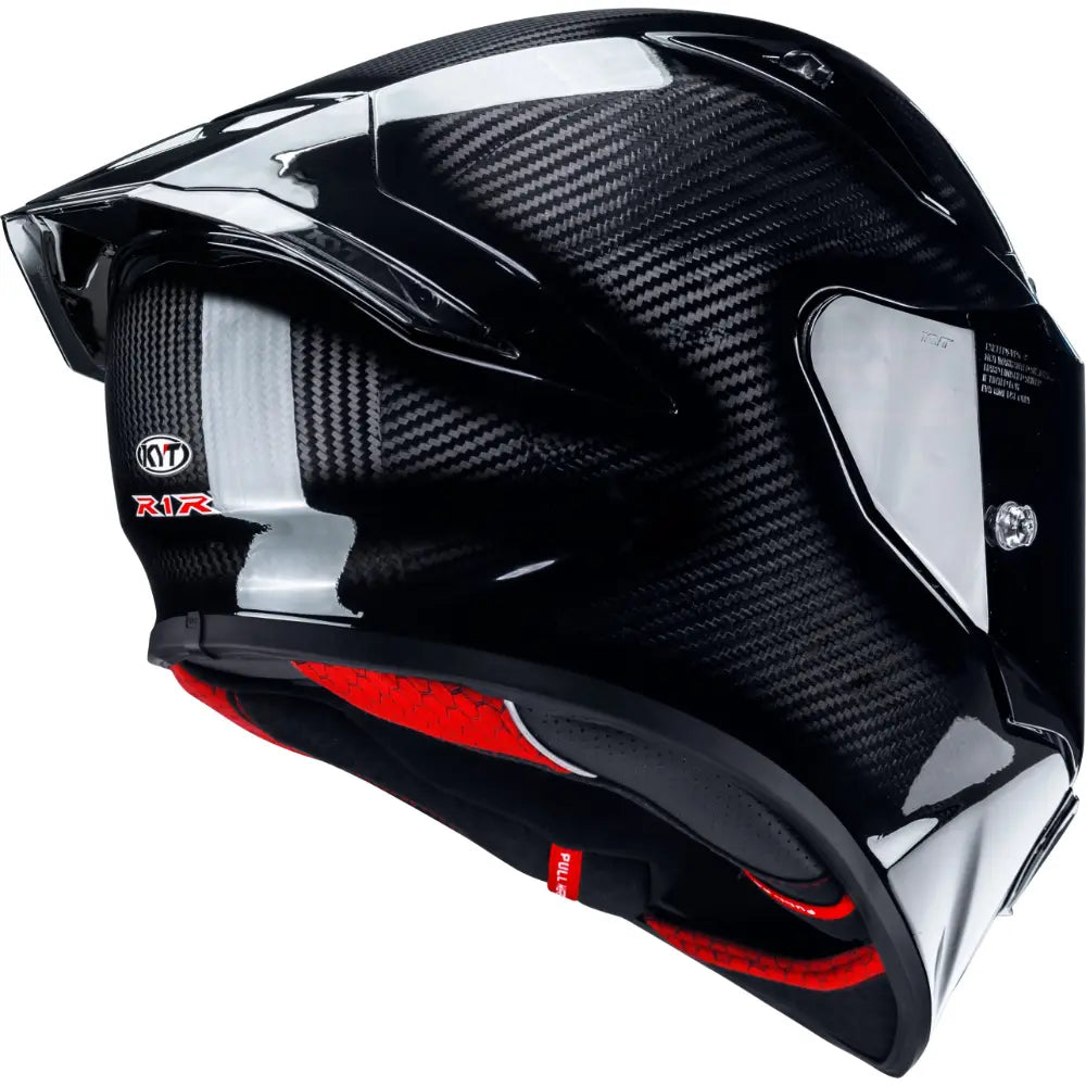 KYT R1R Carbon Gloss full-face helmet visor detail
