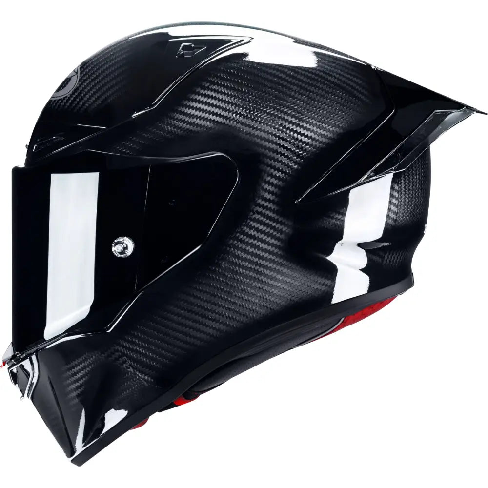 KYT R1R Carbon Gloss carbon motorcycle helmet side profile