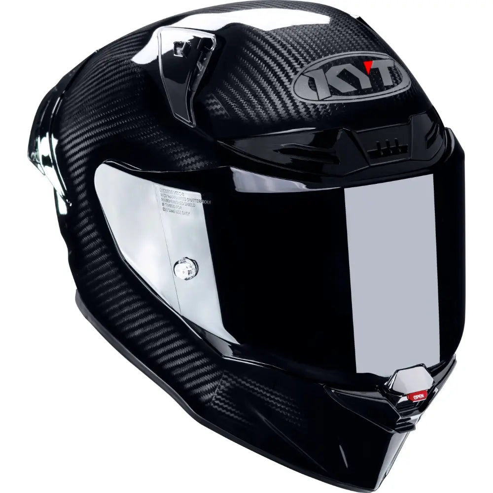 KYT R1R Carbon Gloss racing helmet aerodynamic spoiler
