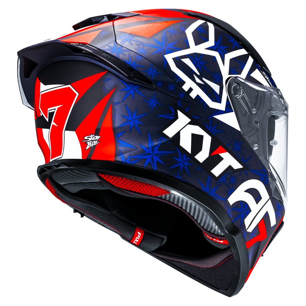 KYT R2R Pro Fernandez 2025 Replica Matt helmet rear view