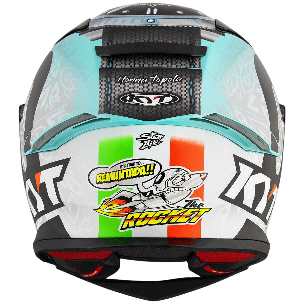 KYT R2R Pro Foggia Misano 2022 Replica Helmet back view