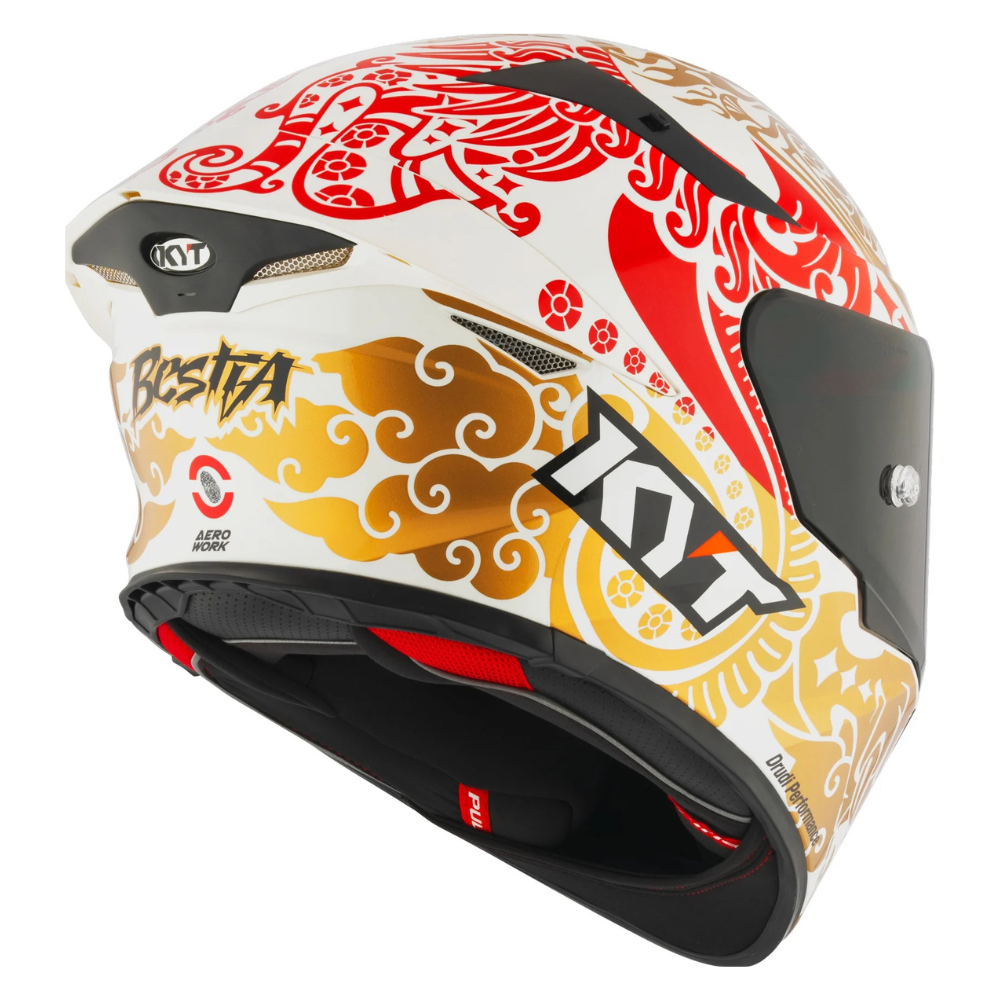KYT TT Revo Enea Indonesia 2023 White Pearl sport touring helmet