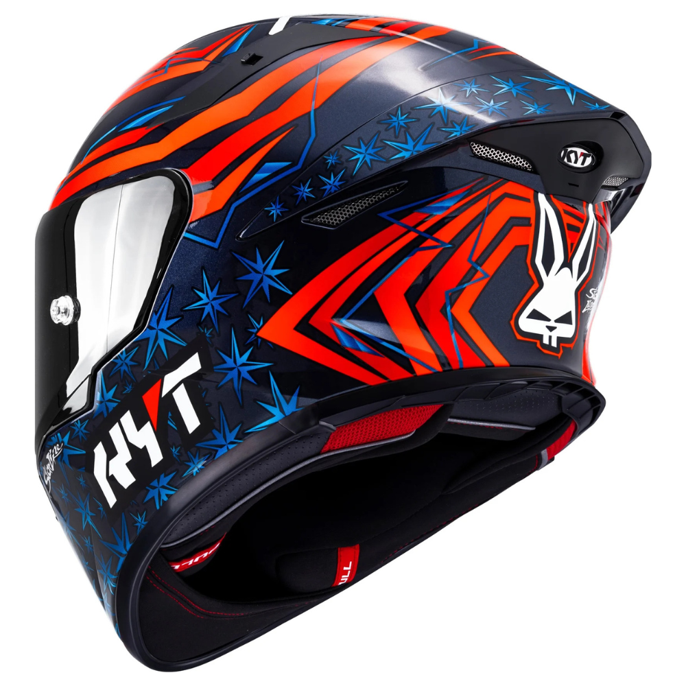 KYT TT Revo Fernandez 2022 Replica full-face helmet rear view