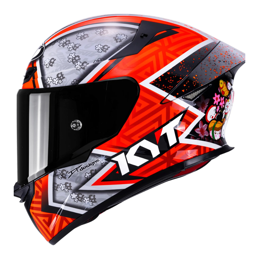 KYT TT Revo Gino Rea Replica Gloss full face helmet side view