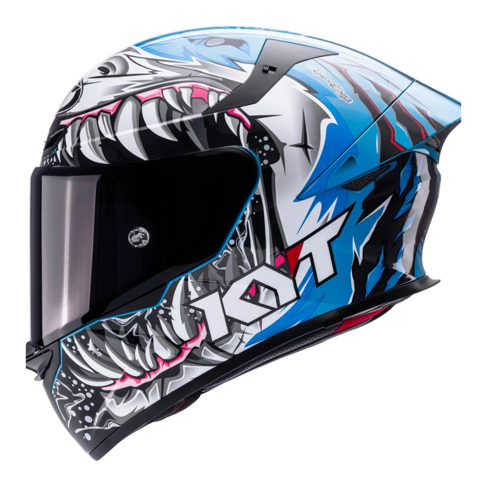 KYT TT Revo Megalodon full face helmet side view