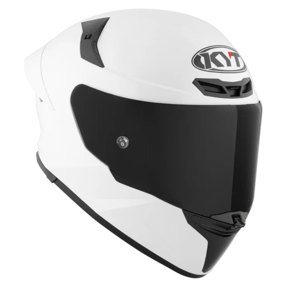 KYT TT Revo Plain Pearl White