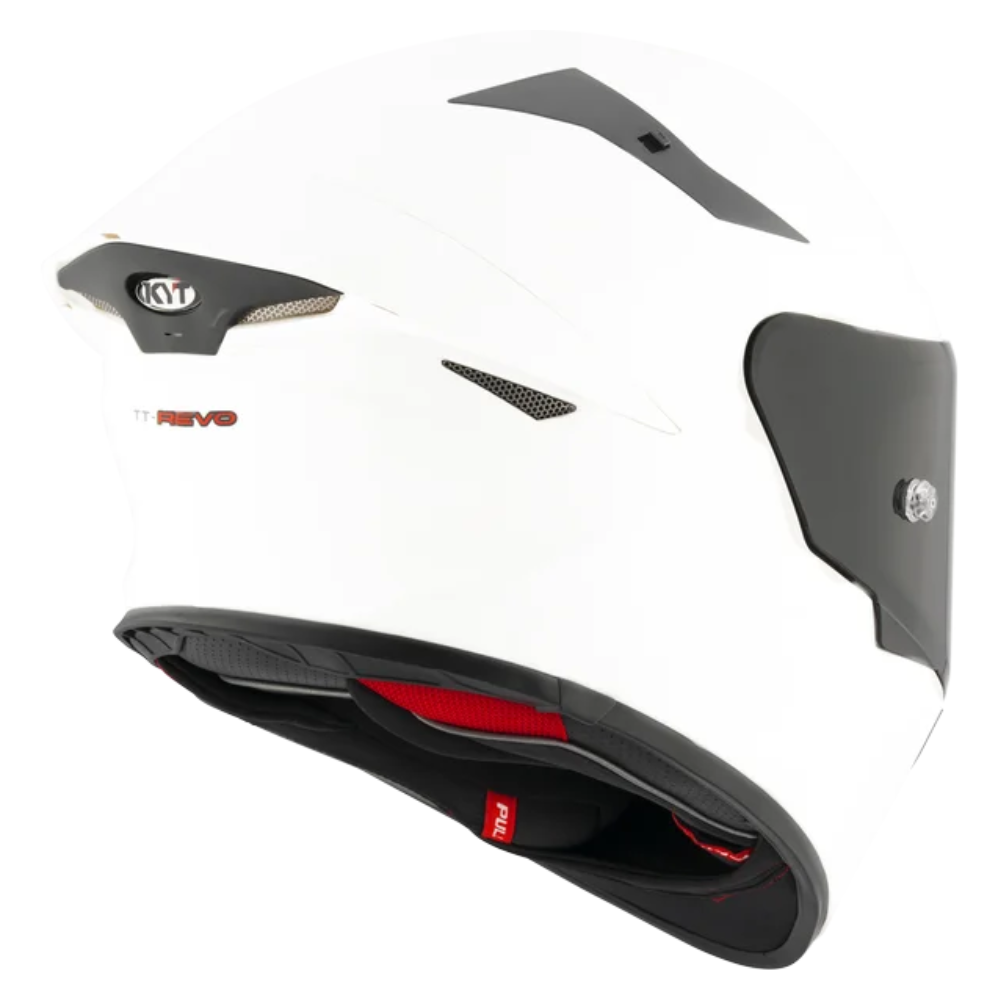 KYT TT Revo Plain Pearl White