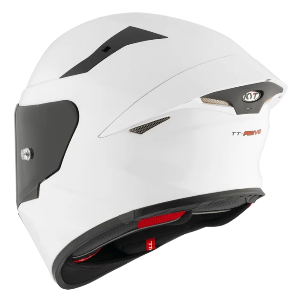 KYT TT Revo Plain Pearl White