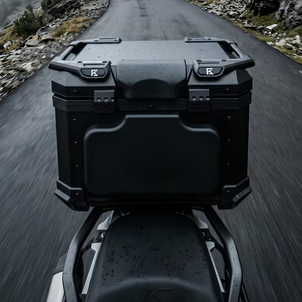 KOLGA BROS motorcycle top box with inner liner and back cushion at 6KIOM (6K)