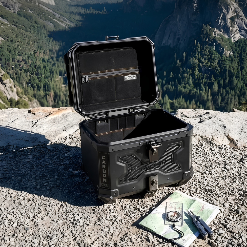 KOLGA BROS Carbon Moto Trunk motorcycle luggage storage solution at 6KIOM (6K)