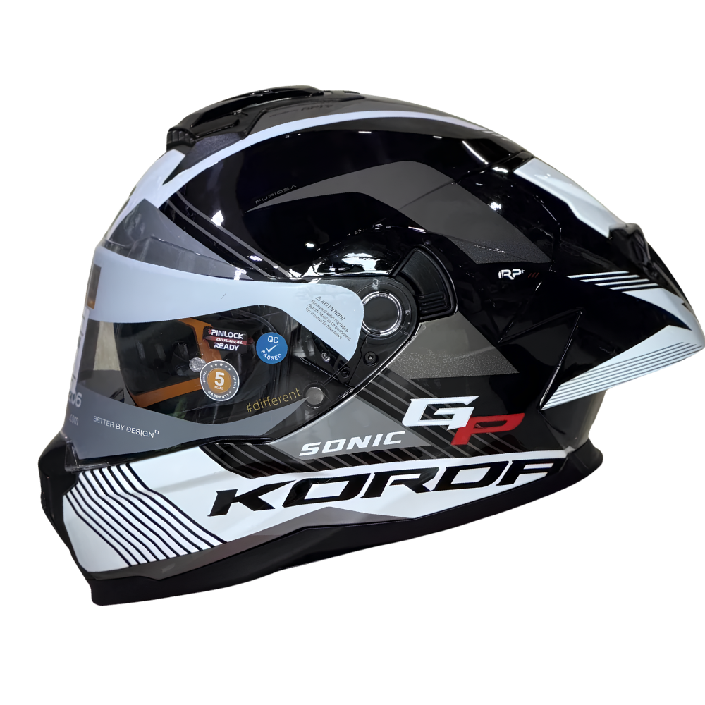 Korda Sonic Furiosa Helmet Gloss Grey side view