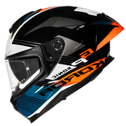Korda Sonic Furiosa Gloss Orange full face motorcycle helmet side view