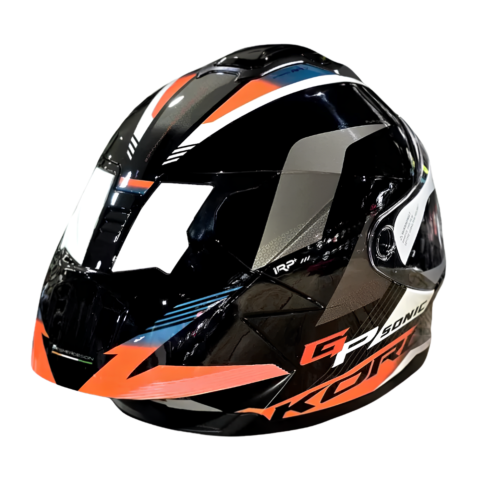 Korda Sonic Furiosa Helmet Gloss Orange rear view