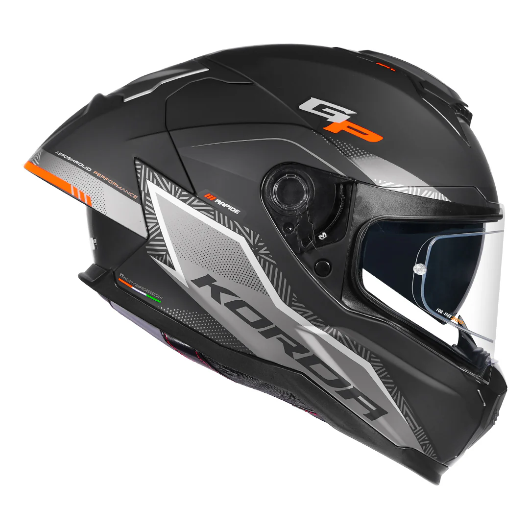 Korda Sonic GP Rapide Helmet Orange Side View 