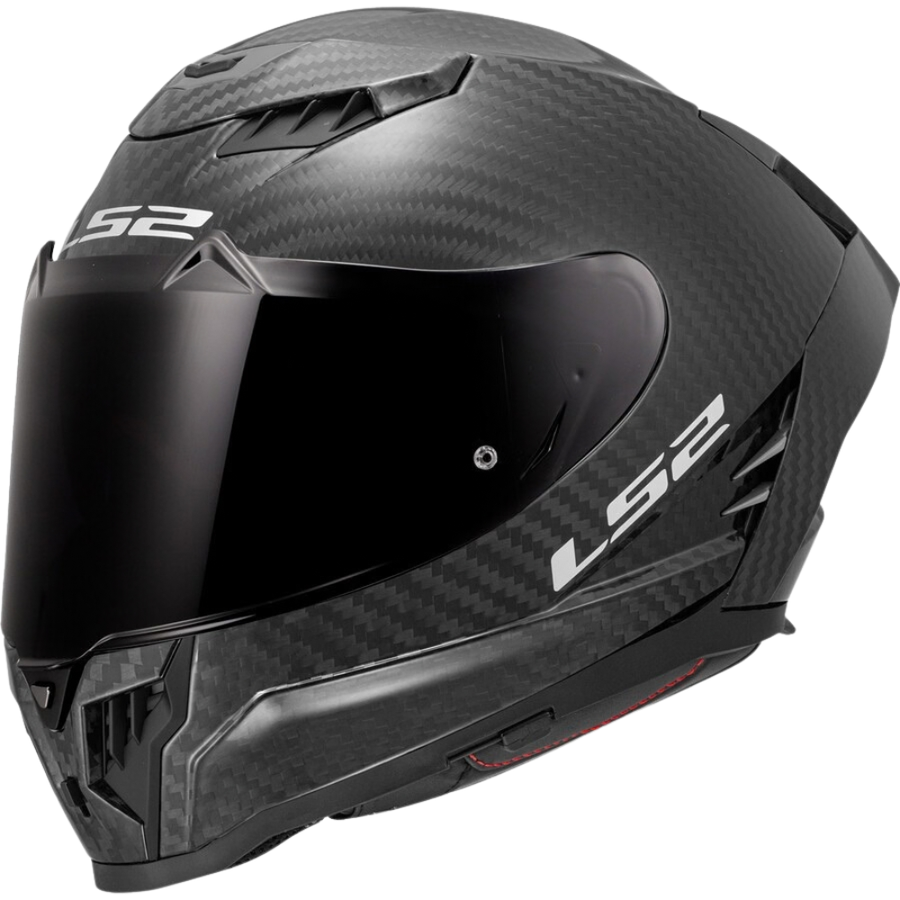 LS2 FF807 Dragon 6K Carbon Sport-Touring Helmet Rear Three-Quarter View Showing Carbon Fibre Shell and Rear Ventilation | 6KIOM