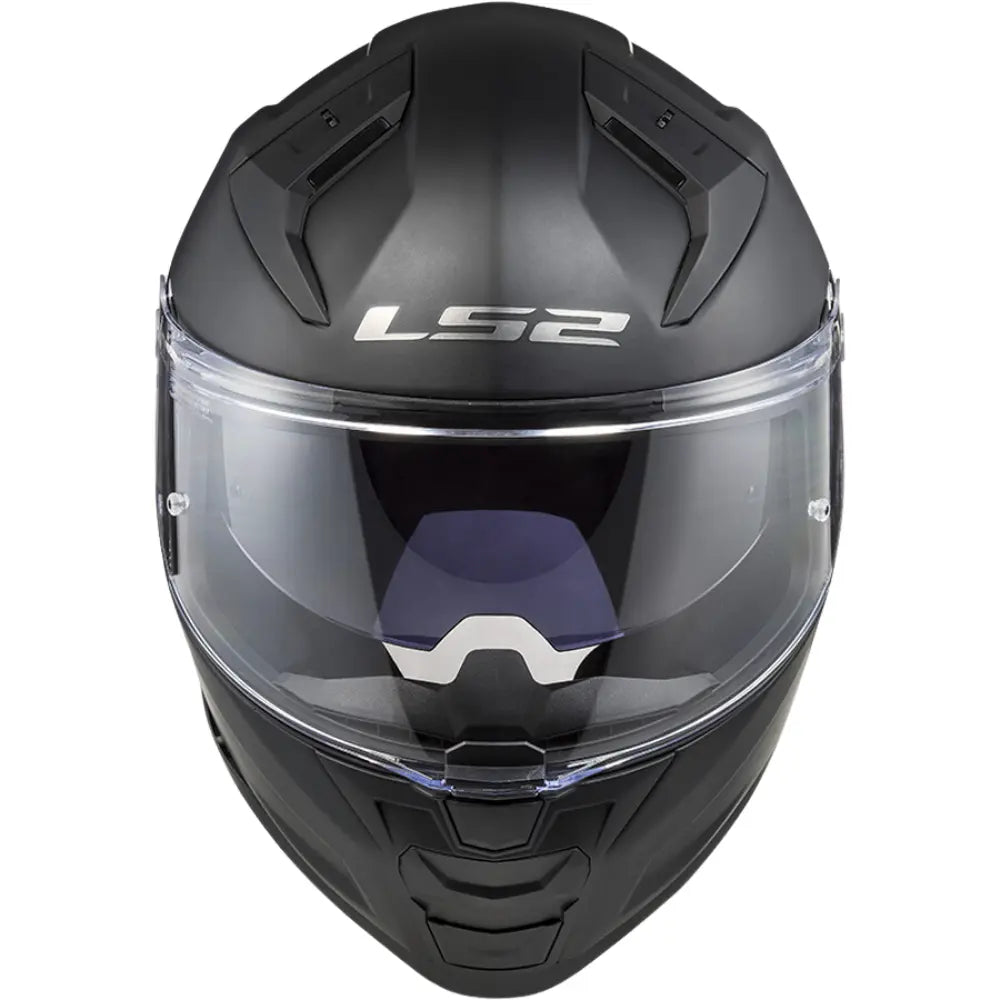 LS2 FF811 Vector II helmet featuring an integrated drop-down sun visor and wide anti-scratch visor.