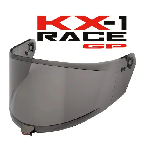 KYT KX-1 Race GP helmet visor light smoke – UV protected riding visor