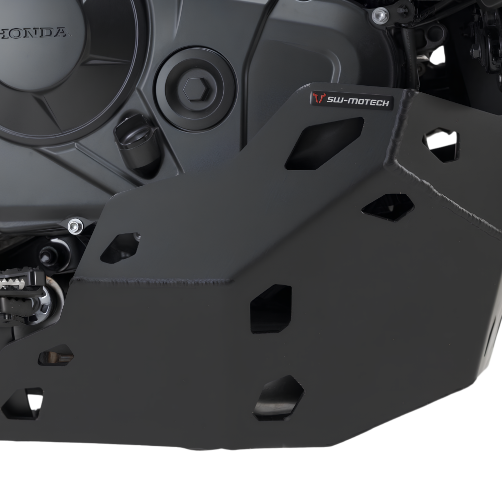 SW-MOTECH Engine Guard mounted on the underside of a Honda XL750 Transalp engine