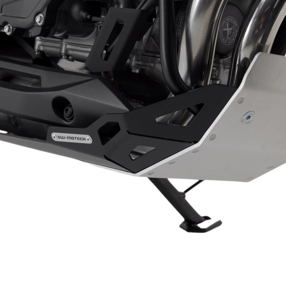 SW-Motech Black Engine Guard mounting detail on Honda NX500