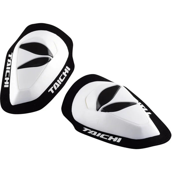 RS Taichi White Knee Slider 1 Pair for track and racing suits