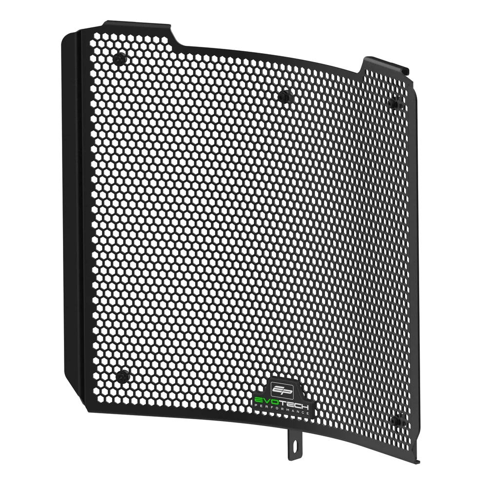 Evotech Performance Radiator Guard for Kawasaki Ninja ZX-6R 2024+ with matt black aluminium finish