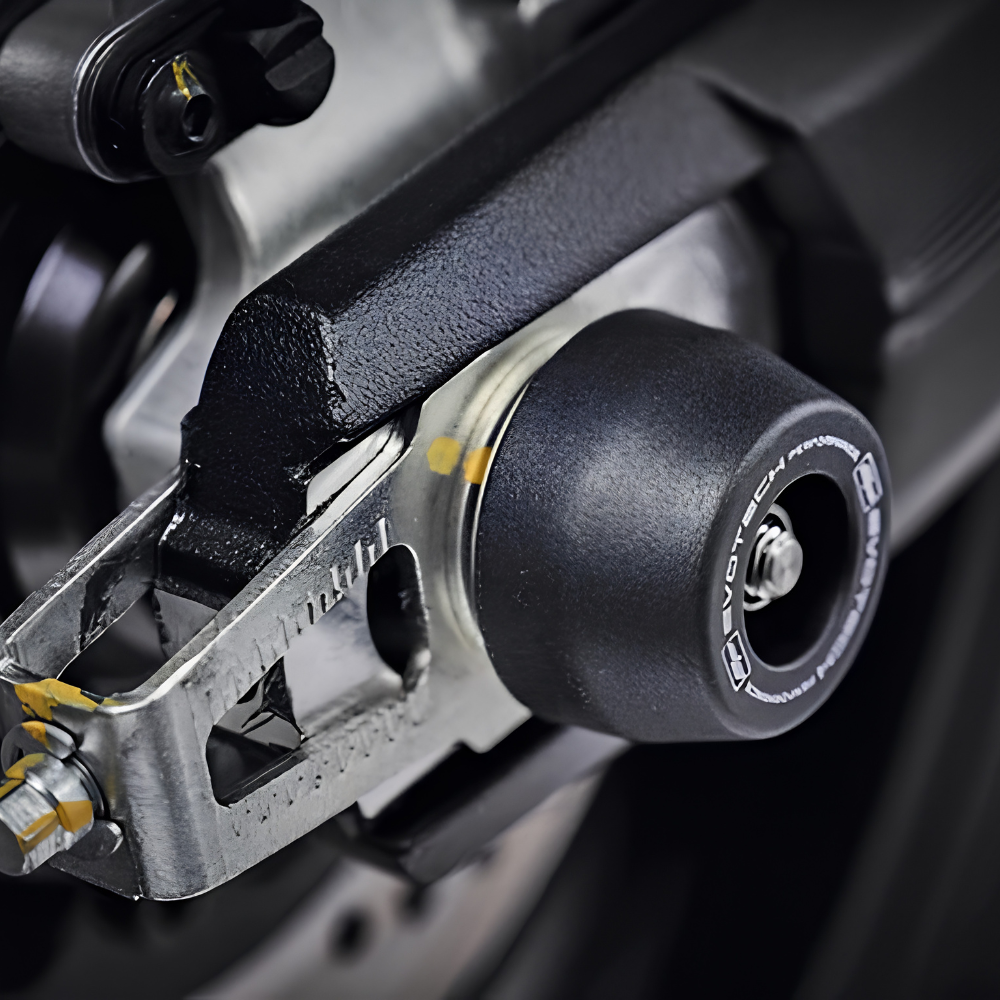 Ducati Scrambler Full Throttle Evotech rear wheel spindle protection bobbins