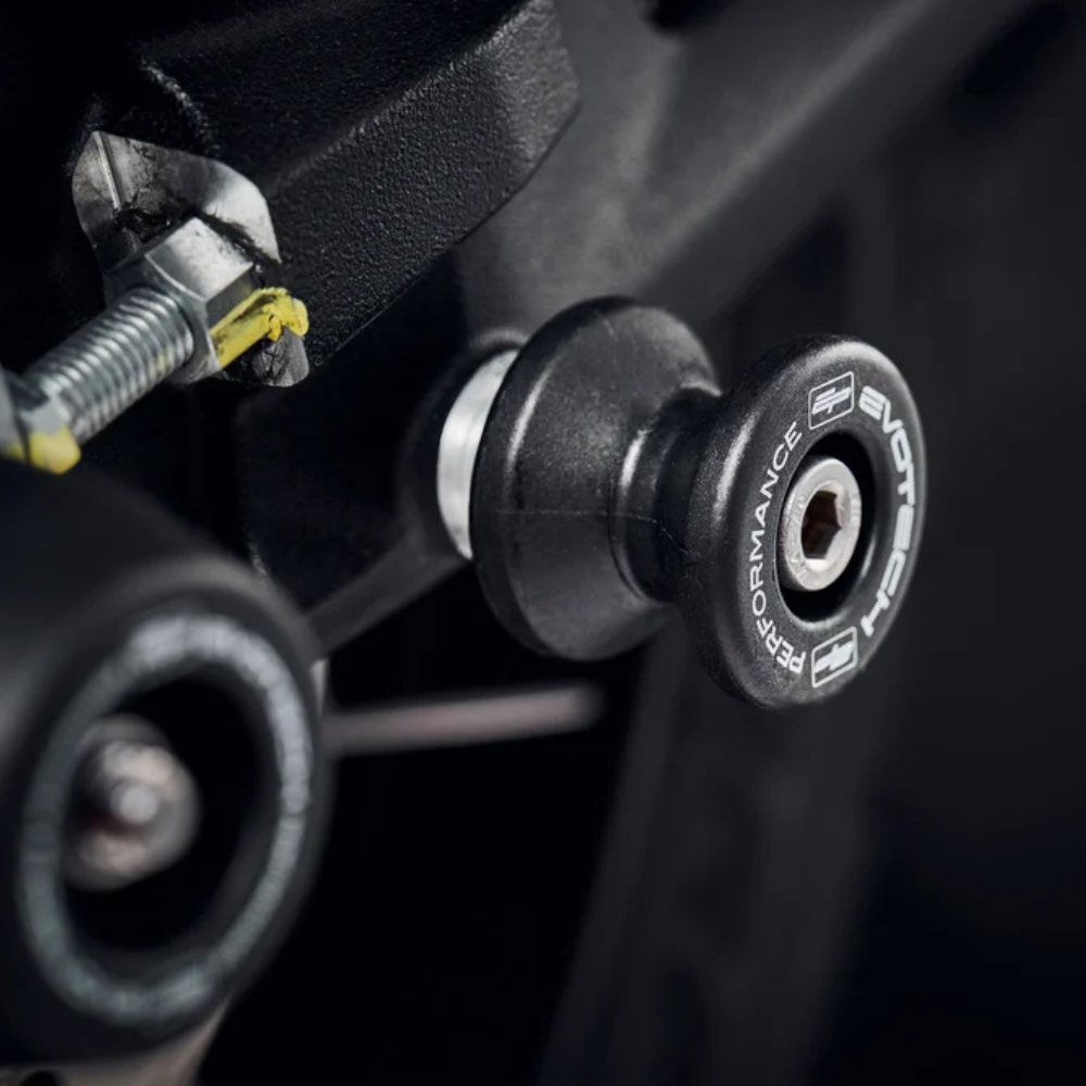Evotech Performance M8 Paddock Stand Bobbins for rear motorcycle maintenance and storage