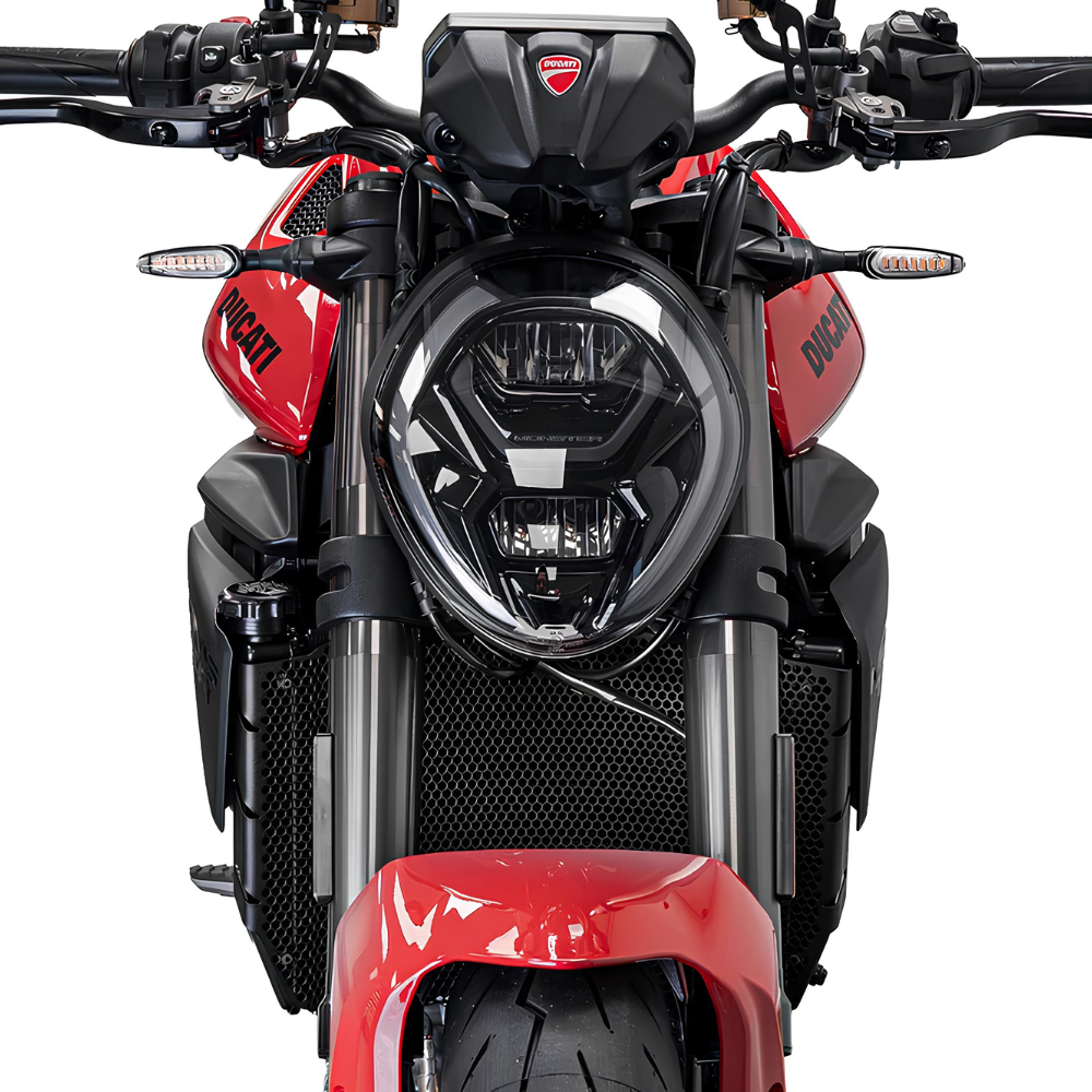 Evotech radiator protector for Ducati Monster V2 with matte black finish