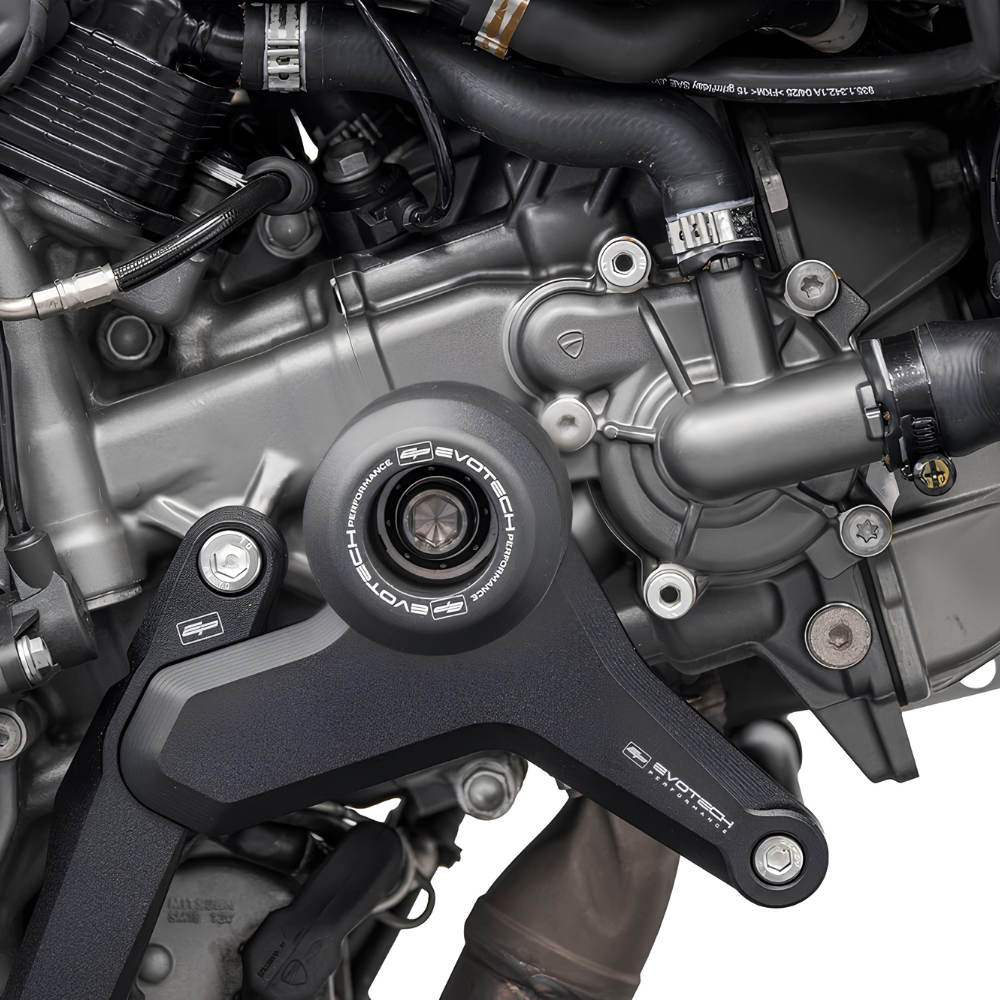 Evotech Ducati Monster V2 Frame Sliders with Aluminium Through Bar