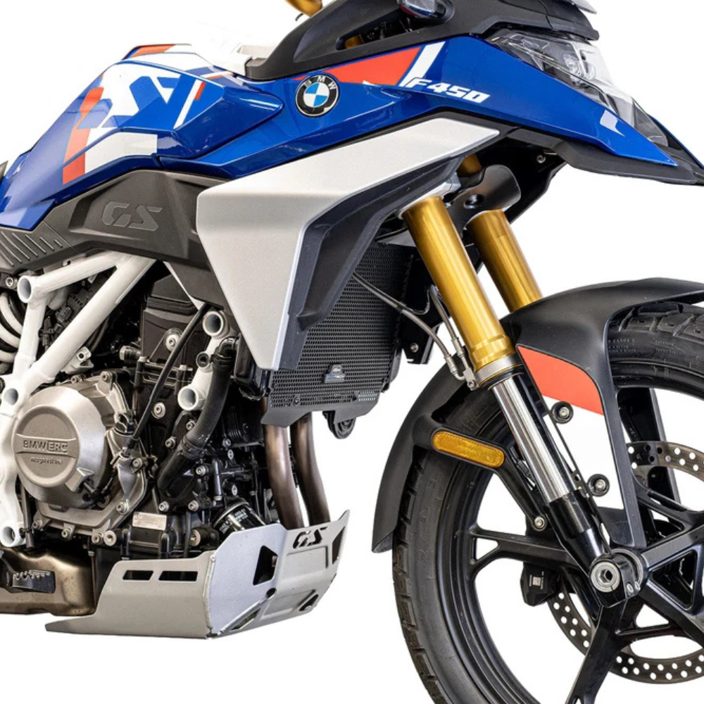 Evotech Radiator Guard Installed on BMW F 450 GS 2026