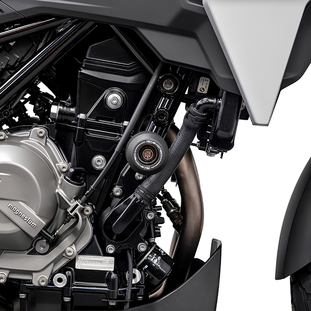 BMW F 450 GS Crash Protection Bobbins – Evotech Performance 60mm Nylon Bungs