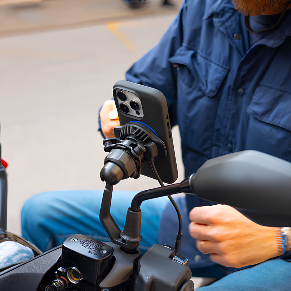 Quad Lock Motorcycle Mirror Stem Mount