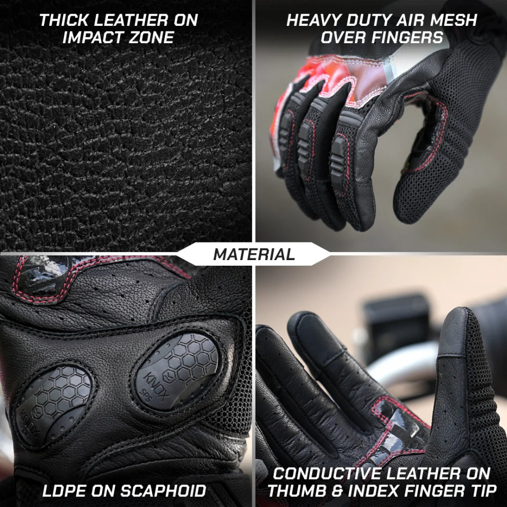ViaTerra Holeshot Pro Semi-Gauntlet Riding Gloves