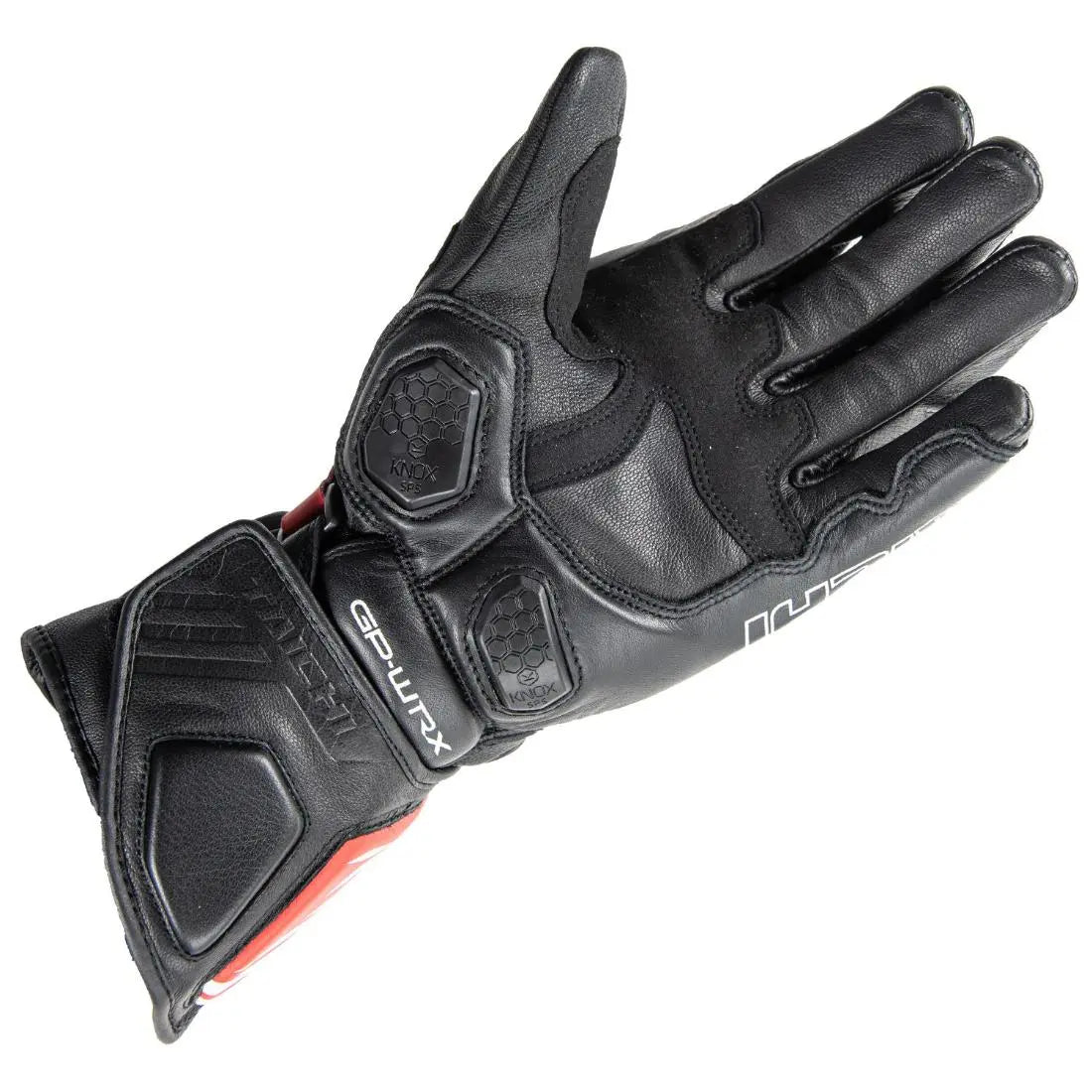 RS Taichi GP-WRX Black Red motorcycle racing gloves with carbon protectors