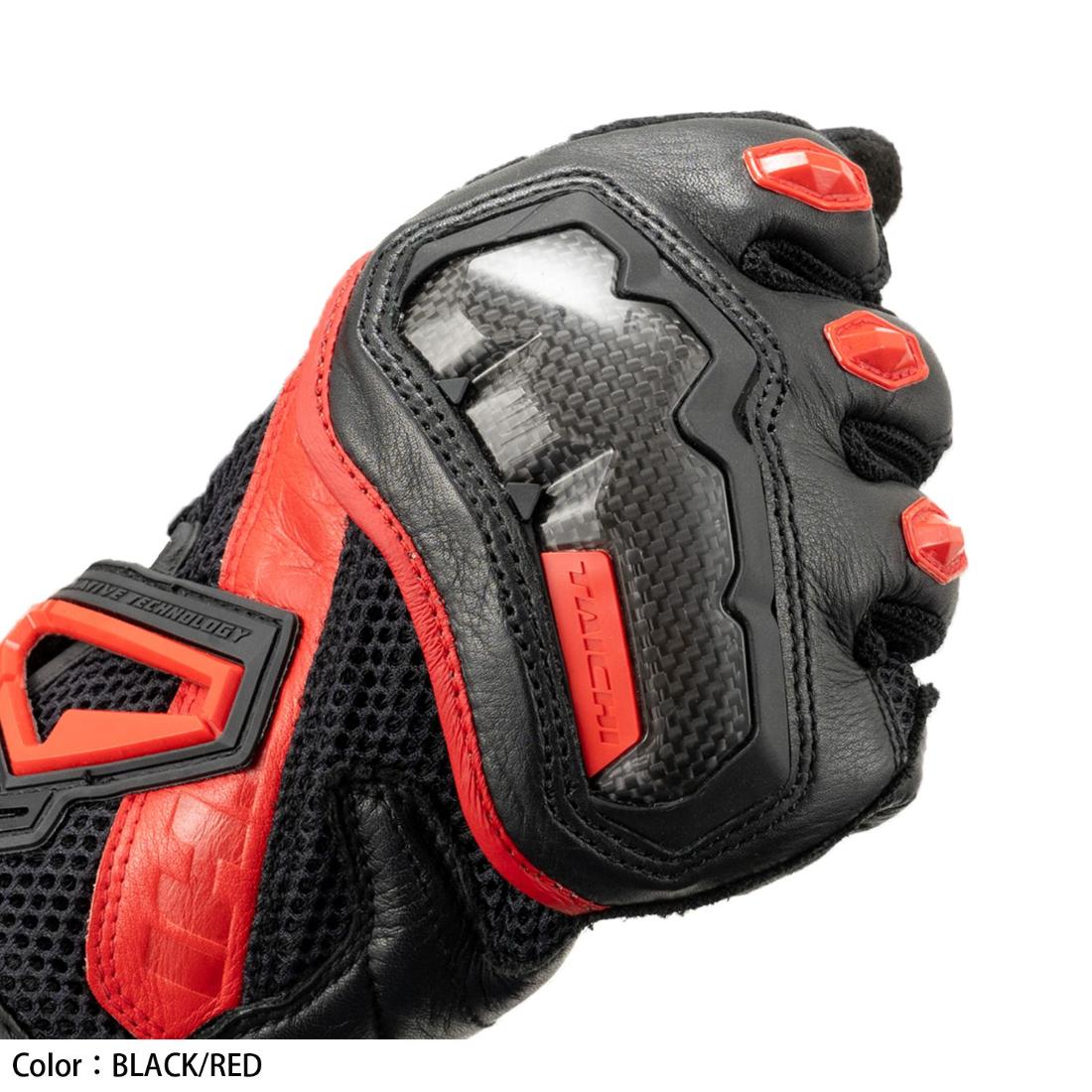RS Taichi WRX Pro Air Gloves Black Red airflow motorcycle gloves for riders