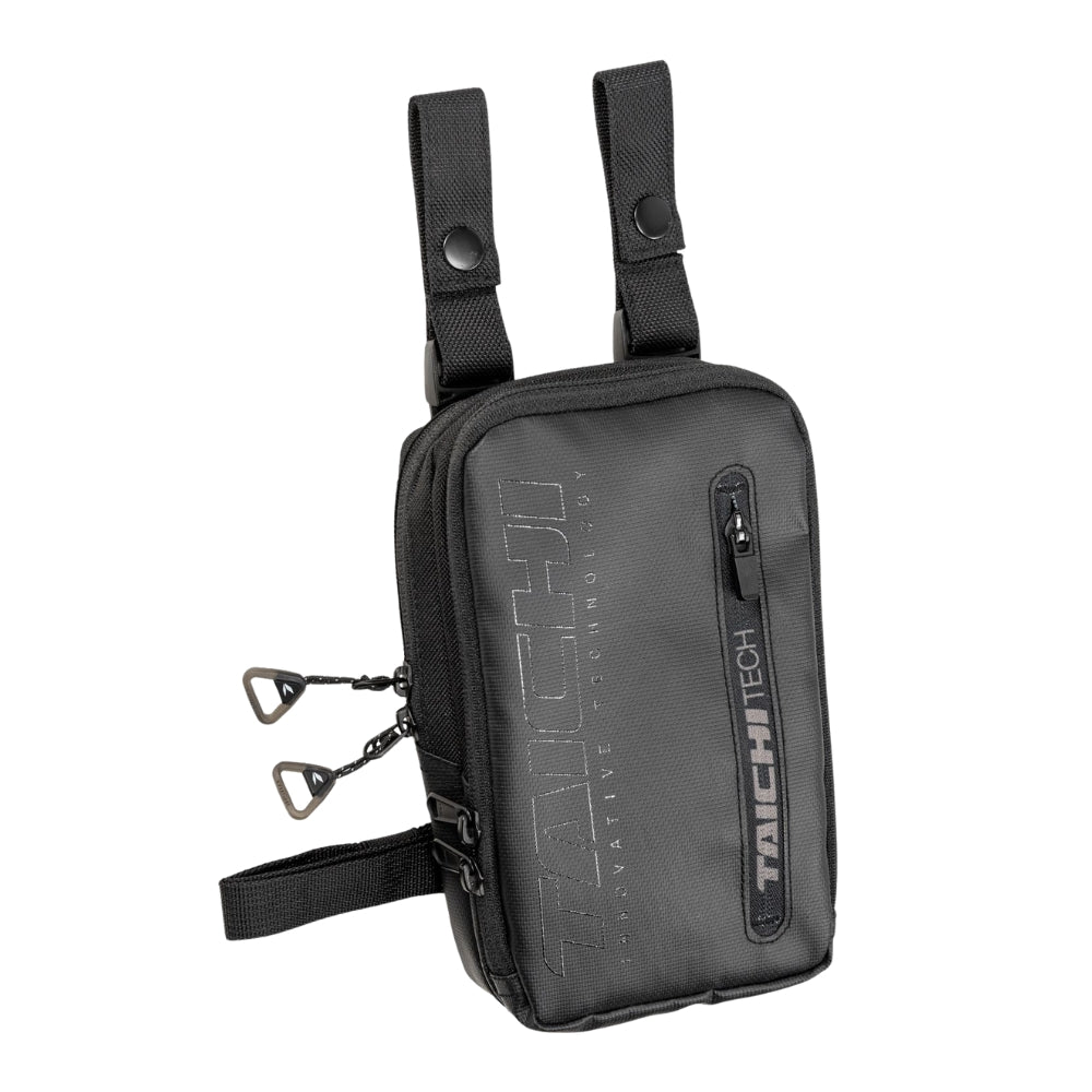 Black tactical pouch with 'Taichi Tech' branding on a white background