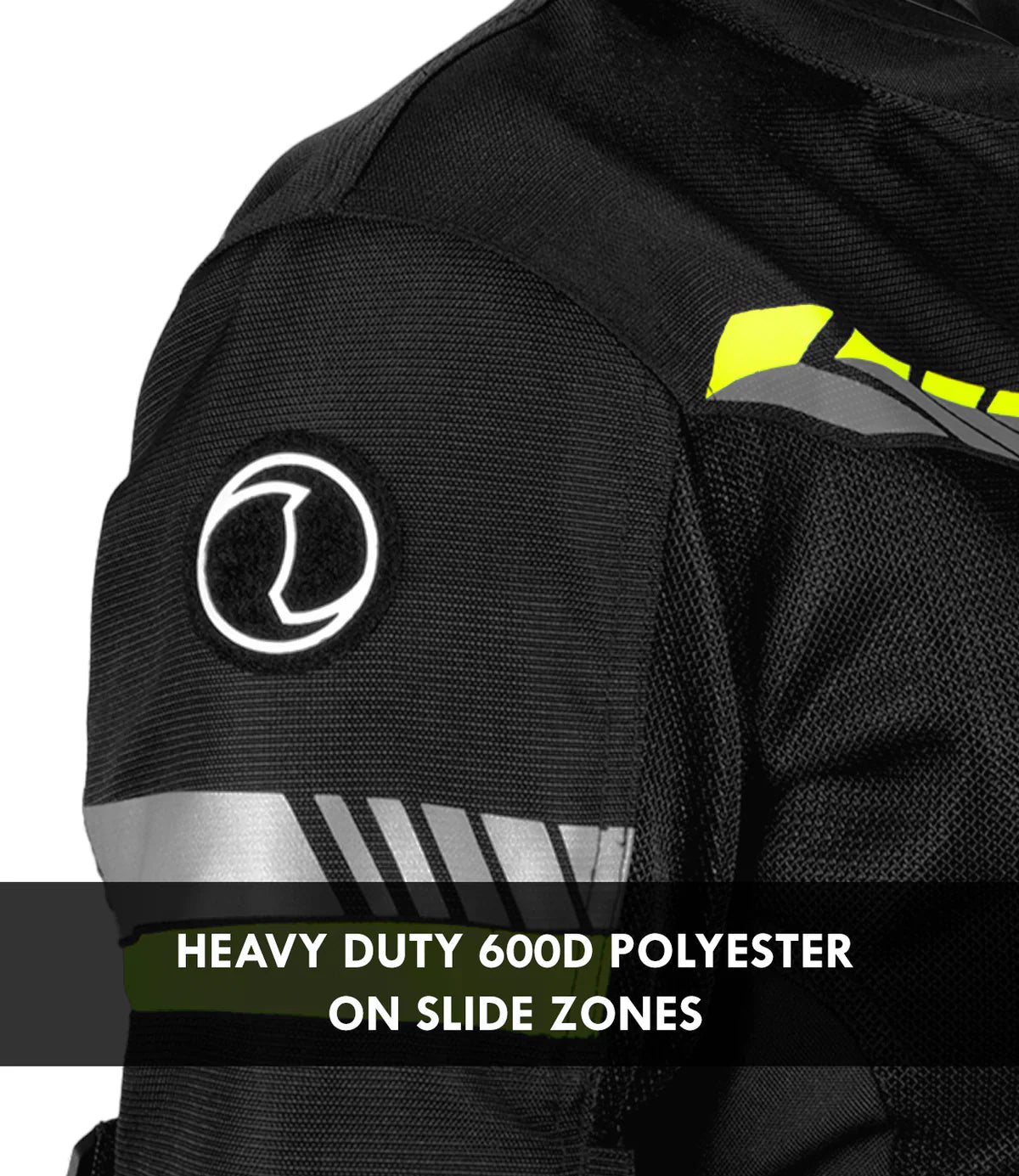 Rynox Air GT women’s riding jacket with mesh ventilation and protection- Black Hi-Viz Green