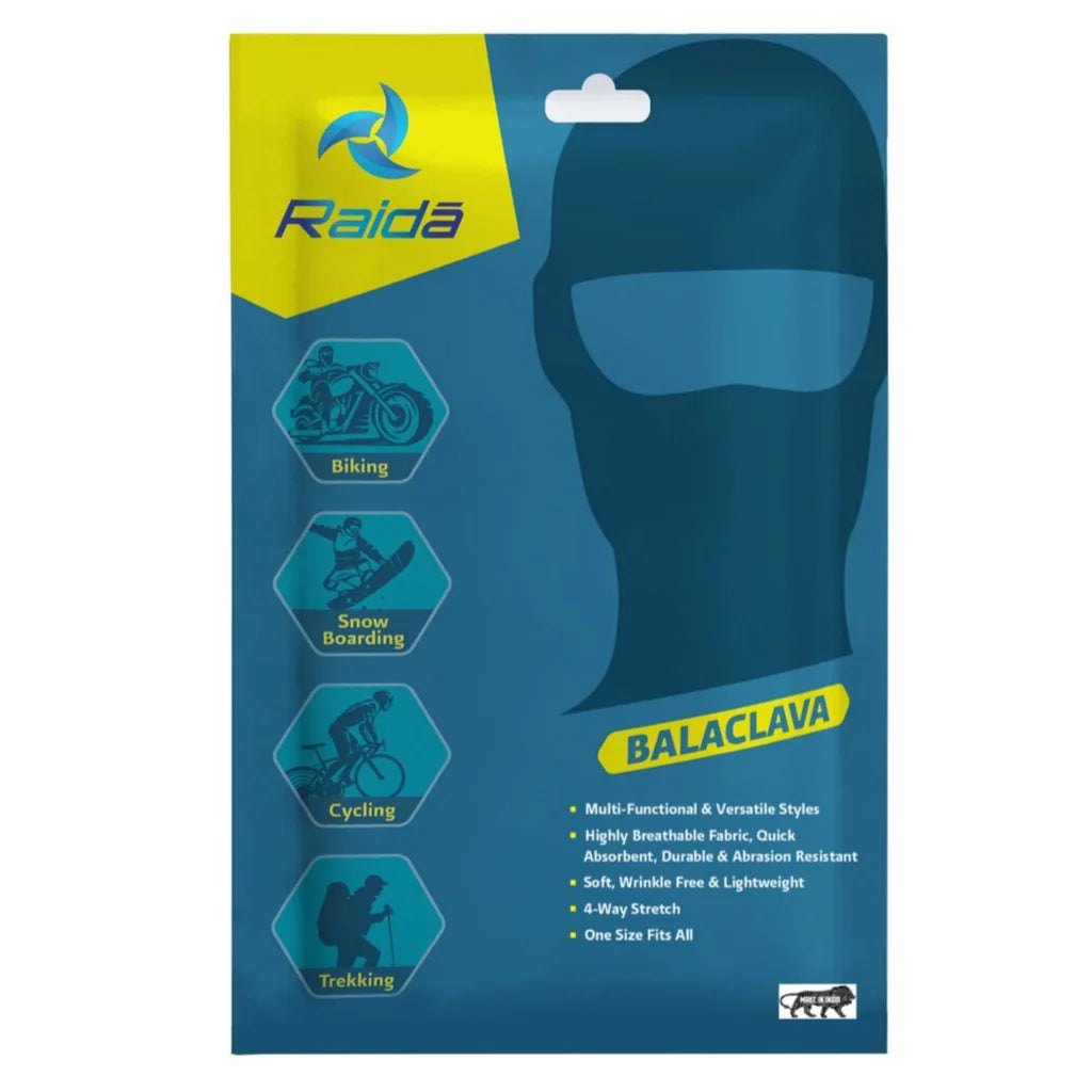 Raida Balaclava Black all-season helmet liner for riding