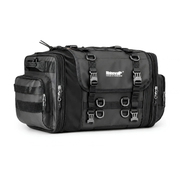 Rhinowalk 33-80L Expandable Motorcycle Tail Bag MT4060BK, black luggage bag front view | 6KIOM